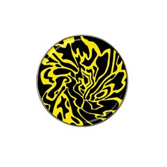 Black And Yellow Hat Clip Ball Marker (4 Pack) by Valentinaart