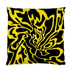 Black And Yellow Standard Cushion Case (one Side) by Valentinaart