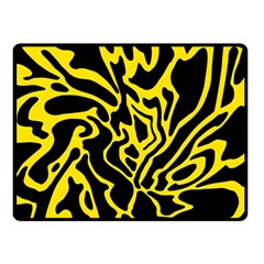 Black And Yellow Fleece Blanket (small)