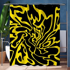 Black And Yellow Shower Curtain 60  X 72  (medium) 