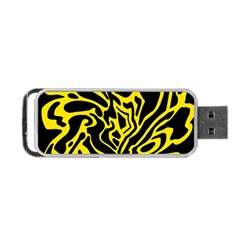 Black And Yellow Portable Usb Flash (one Side)