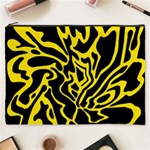 Black and yellow Cosmetic Bag (XXXL)  Front