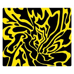 Black And Yellow Double Sided Flano Blanket (small) 