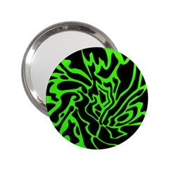 Green And Black 2 25  Handbag Mirrors by Valentinaart