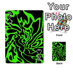 Green And Black Playing Cards 54 Designs  by Valentinaart