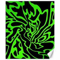 Green And Black Canvas 8  X 10  by Valentinaart