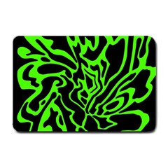 Green And Black Small Doormat  by Valentinaart