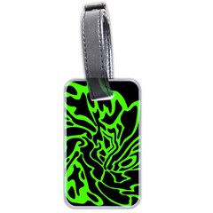 Green And Black Luggage Tags (two Sides) by Valentinaart