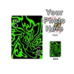 Green and black Playing Cards 54 (Mini)  Front - SpadeQ