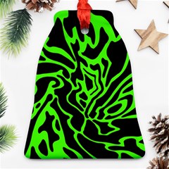 Green And Black Bell Ornament (2 Sides)