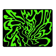 Green And Black Double Sided Fleece Blanket (small) 