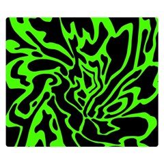 Green And Black Double Sided Flano Blanket (small)  by Valentinaart