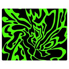 Green And Black Double Sided Flano Blanket (medium) 