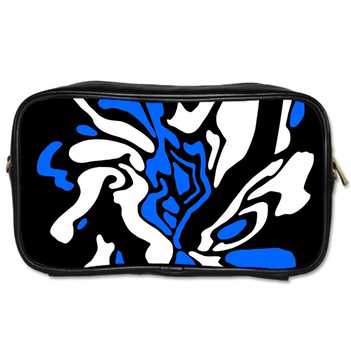 Blue, black and white decor Toiletries Bags 2-Side