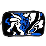 Blue, black and white decor Toiletries Bags 2-Side Back