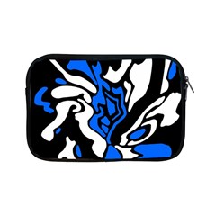 Blue, Black And White Decor Apple Ipad Mini Zipper Cases by Valentinaart