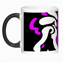 Purple, White And Black Decor Morph Mugs by Valentinaart