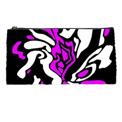 Purple, White And Black Decor Pencil Cases by Valentinaart