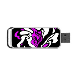 Purple, White And Black Decor Portable Usb Flash (two Sides) by Valentinaart