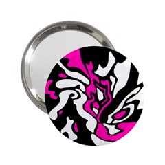 Magenta, black and white decor 2.25  Handbag Mirrors