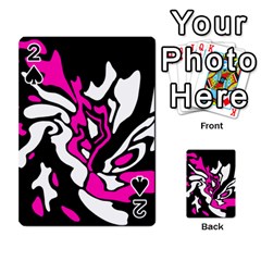 Magenta, black and white decor Playing Cards 54 Designs 