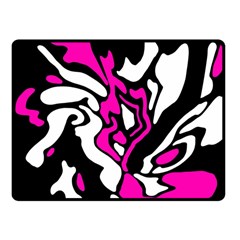 Magenta, black and white decor Fleece Blanket (Small)