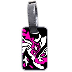 Magenta, black and white decor Luggage Tags (Two Sides)