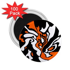 Orange, white and black decor 2.25  Magnets (100 pack) 