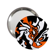 Orange, white and black decor 2.25  Handbag Mirrors