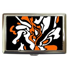 Orange, white and black decor Cigarette Money Cases