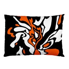 Orange, white and black decor Pillow Case