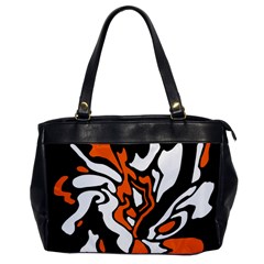 Orange, white and black decor Office Handbags