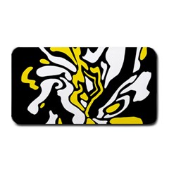 Yellow, Black And White Decor Medium Bar Mats by Valentinaart