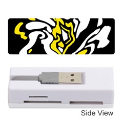 Yellow, Black And White Decor Memory Card Reader (stick) 