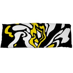 Yellow, Black And White Decor Body Pillow Case (dakimakura)