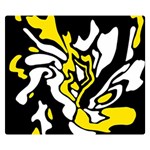 Yellow, black and white decor Double Sided Flano Blanket (Small)  50 x40  Blanket Front