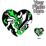 Green, white and black decor Playing Cards 54 (Heart)  Front - Spade8