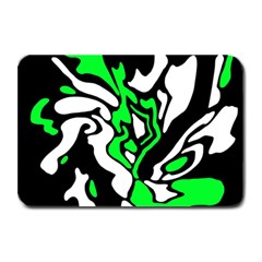 Green, White And Black Decor Plate Mats by Valentinaart