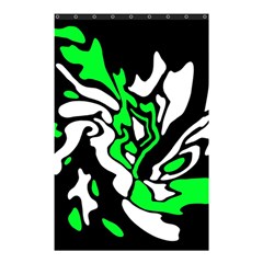 Green, White And Black Decor Shower Curtain 48  X 72  (small)  by Valentinaart