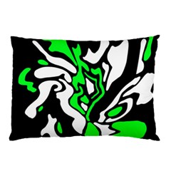 Green, White And Black Decor Pillow Case (two Sides)