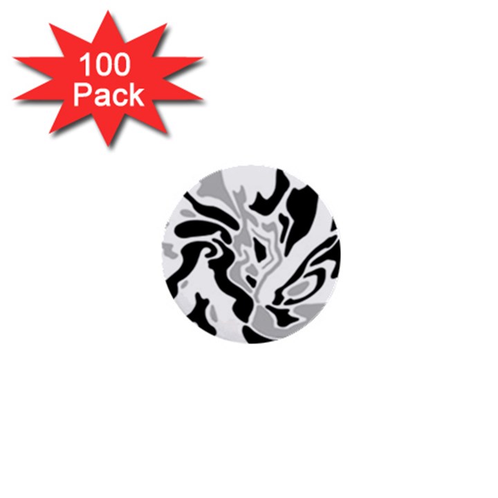 Gray, black and white decor 1  Mini Buttons (100 pack) 