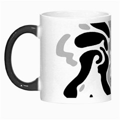 Gray, Black And White Decor Morph Mugs by Valentinaart