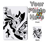 Gray, black and white decor Playing Cards 54 Designs  Front - Spade3