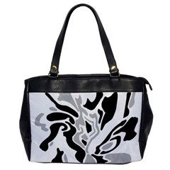 Gray, Black And White Decor Office Handbags by Valentinaart