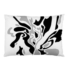 Gray, Black And White Decor Pillow Case (two Sides)