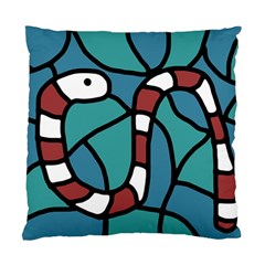 Red Snake Standard Cushion Case (one Side) by Valentinaart