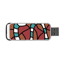 Blue Snake Portable Usb Flash (one Side) by Valentinaart