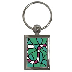 Purple Snake  Key Chains (rectangle)  by Valentinaart