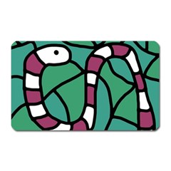 Purple Snake  Magnet (rectangular) by Valentinaart