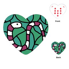 Purple Snake  Playing Cards (heart) 